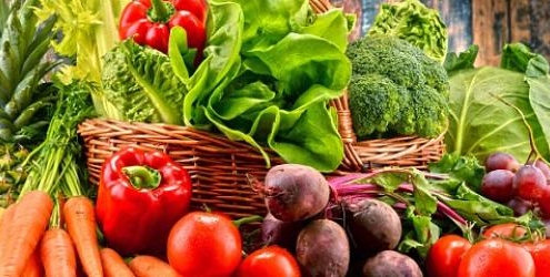 Fruits and veggies basket